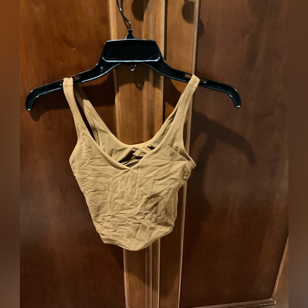 Lululemon Gold/ Brown Crop Top Size 0